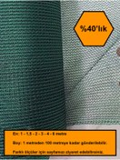 Resim MRT PLASTİK %40 GÖLGE ORANLI FİLE, GÖLGELİK, GERGİ FİLE, BAHÇE GÖLGELİĞİ 1,5X79 metre 
