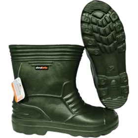 Resim Akınalbella Haki Eva Ultra Hafif Poli Taban Kısa Yağmur Çizmesi 