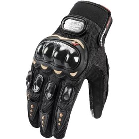 Resim Jzcat Aircraft Düşme Önleyici Dokunmatik Ekranlı Motosiklet Eldiveni Siyah 