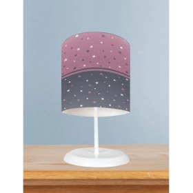Resim Mekta Home Bebek ve Çocuk Odası Büyük Pembe Yıldız Desenli Abajur 