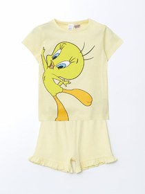 Resim LC Waikiki t Baskılı Kız Bebek Şortlu Pijama Takım 