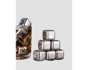 Resim Bilfold Paslanmaz Metal Buz Küpleri Seti Klipsli Sulandırmadan Soğutma Özellikli 