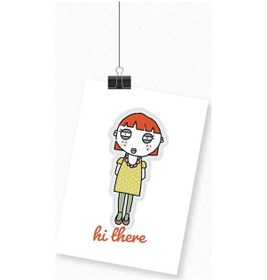 Resim Kız İllüstrasyon Baskılı A3 Duvar Posteri-2547 