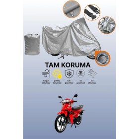 Resim Dokaca Gri Kilit Uyumlu Mondial 50 Sfc Uyumlu Motor Brandası, Koruyucu Örtü 