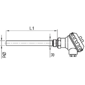 Resim Kafalı Tip T Cu-const Termokupl 8x300mm 
