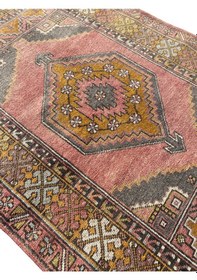 Resim El Dokuma Eskitme Ortaköy Halısı 108x171 Vintage Halı Çok Renkli 