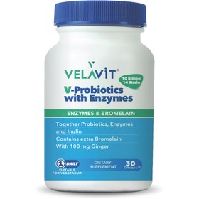 Resim VELAVİT V-Probiotics with Enzymes DRcaps 30 Kapsül 
