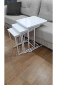 Resim MUTLU ALIŞVERİŞ MERKEZİ C Zigon Sehpa Mdf 3 Lü Tekerlekli Servis Sehpası 