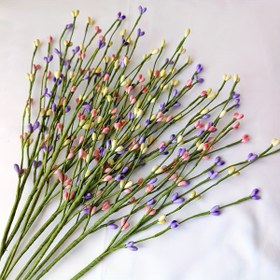 Resim 10 Adet Bahar Meyvesi Yapay Çiçekler - Mor, Pembe, Sarı Şeker Renkli Plastik Saplar DIY Dekor, Vazo Düzenlemeleri, Masaüstü & Ev Dekoru, Anneler Günü & Bahar Toplantıları İçin Mükemmel, Çiçek Süslemeleri 