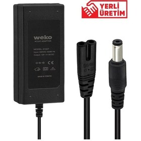 Resim Weko 12 Volt - 5 Amper Plastik Kasa Masaüstü Adaptör 5.5 2.5 Uçlu 