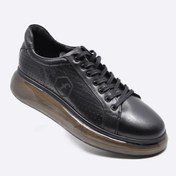 Resim Fosco Hakiki Deri Siyah Sneaker Erkek Ayakkabı 9836 100 