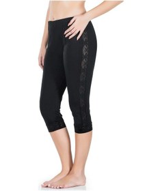 Resim Derya Kurşun Şeritli Kısa Kadın Tayt 417 Gri 