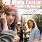 Resim HuaCan Özel Yönlendirilmiş Yağlı Boya Sayısı - Renkli Kanvas Özel Fotoğraf Hediyesi, Düğün, Çiftin Anısına, Düğün için İdeal, Çerçeve Yok, Özel Fotoğraf Hediyesi | Özel Sanatsal Çalışma | Canlı Kanvas, Düğün Fotoğraf Hediyesi 