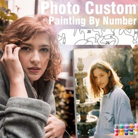 Resim HuaCan Özel Yönlendirilmiş Yağlı Boya Sayısı - Renkli Kanvas Özel Fotoğraf Hediyesi, Düğün, Çiftin Anısına, Düğün için İdeal, Çerçeve Yok, Özel Fotoğraf Hediyesi | Özel Sanatsal Çalışma | Canlı Kanvas, Düğün Fotoğraf Hediyesi 