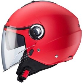 Resim Caberg Riviera V4 Güneş Vizörlü Yarım Açık Motosiklet Kaskı Mat Kırmızı 