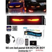 Resim En Büyük Boy 90 cm Matrix LED Panel Cama Yapışan Yazı Yazan Telefon Kontrollü LED Ekran (16*96) Plus 