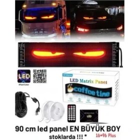 Resim En Büyük Boy 90 cm Matrix LED Panel Cama Yapışan Yazı Yazan Telefon Kontrollü LED Ekran (16*96) Plus 