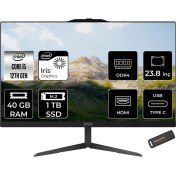 Resim Msı Modern AM242 Intel Core I5 1235U 40GB 1tb SSD 23.8" Fhd Fdos All In One Bilgisayar & Per4 USB Bellek 12M838XTRP338 