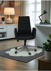 Resim Arji Şef Koltuğu Müdür Koltuğu Makam Sandalyesi Döküm Süngerli Yüksek Sırtlı Siyah 