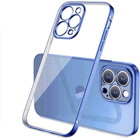 Resim Fibaks Apple Iphone 13 Pro Uyumlu Kılıf Kamera Korumalı Arkası Şeffaf Kenarları Renkli Kapak 