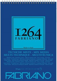 Resim Fabriano 1264 Mix Media Çok Amaçlı Eskiz Çizim Defteri 300 G A3 