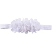 Resim El Yapımı Çiçekli Kız Bebek Bandana,lazer Kesim Şifon Çiçekli Saç Bandı 