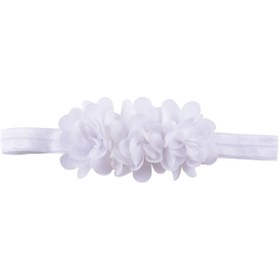Resim El Yapımı Çiçekli Kız Bebek Bandana,lazer Kesim Şifon Çiçekli Saç Bandı 