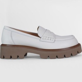 Resim Lufian Anna Kadın Deri Ayakkabı Ekru Ekru 122230010100520 Ekru 