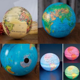 Resim River World Dünya Atlası Işıklı Renkli 