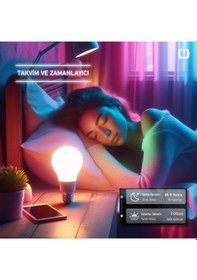 Resim 2gen Tuya Wifi+bluetooth Destekli 9w Rgb Akıllı Ampul 