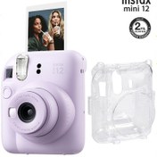 Resim Fujifilm Instax Mini 12 Fotoğraf Makinesi + Şeffaf Kılıf Seti Lila 