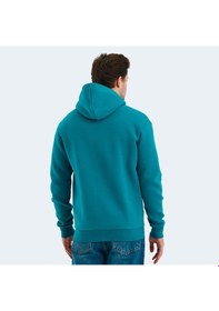 Resim Slazenger VONDA Erkek Fermuarlı Kapüşonlu Cepli Petrol Sweatshirt 