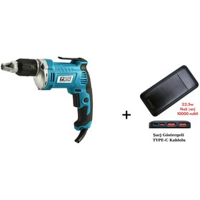 Resim CATPOWER EL ALETLERİ Catpower 5454 Alçıpan Vidalama 620 Watt + Akdeniz Taşınabilir Şarj Cihazı (Model: S125Q) 