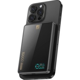 Resim Newface PW598 10.000 Mah Dijital Göstergeli 20W Type-C ve 15W Kablosuz Şarj Pd Hızlı Şarj Magsafe Powerbank - Siyah Svlrs 