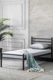 Resim EVGER HOME Metal Karyola, K10 Siyah Metal Karyola, Tek Kişilik 