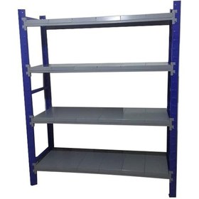 Resim Mekoraf Depo Raf 4 Katlı 2.5 Metre Boy 60 Cm Derinlik 165 Cm En Mavi 