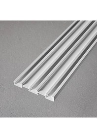 Resim Üç Kanallı Beyaz Alüminyum Perde Rayı (Üçlü Korniş) 