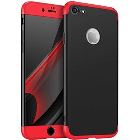 Resim Microsonic Apple Iphone 7 Kılıf Double Dip 360 Protective Siyah Kırmızı 