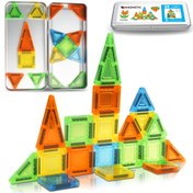 Resim 26 parça Manyetik Yapı Blok Seti, Kolay Taşıma İçin Depolama Kutusu ile, Yaratıcı Yapı Seti, STEM Eğitici Oyuncak Çocuklar için, Düşünme Alanı Yeteneği Geliştirmeye Yardımcı, 3 Yaş ve Üzeri Çocuklar İçin Uygun 