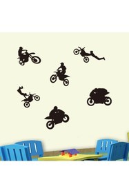 Resim Ogec Worx 6 Parça Oturma Odası Duvar Çıkartmaları Yaratıcı Klasik Su Geçirmez Çıkartmaları 