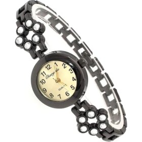 Resim Hanyang Altın Moda Kadın Bilezik Izle Kadın Bayanlar Bilek Saatler Bling Kristal Analog Saat Kadın Elbise Kuvars Izle Montre Femme O144 (Yurt Dışından) 