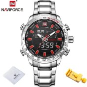 Resim Hanyang Sbr Erkek Saatler Lüks Moda Spor Izle Navıforce Marka Erkekler Kuvars Analog Dijital Saat Erkek Su Geçirmez Paslanmaz Çelik Saatler (Yurt Dışından) 