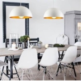 Resim Riolight Retro Beyaz Içi Gold Tekli Metal Sarkıt Çap: 30Cm Not: 1 