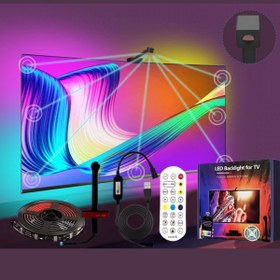 Resim DEMİRLED Televizyon Arkası Şerit Led Ambiyans Aydınlatma Ekran Senkronizasyonu RGB Kameralı (5 Metre) 