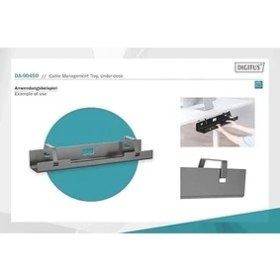 Resim Kablo Yönetimi Kanalı, Alt Sehpa Siyah 