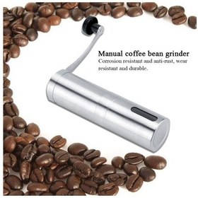 Resim 304 Paslanmaz Çelik Kahve Değirmeni Manuel Kahve Çekirdeği Öğütücü Taşınabilir Biber Baharat Taşlama Aracı 