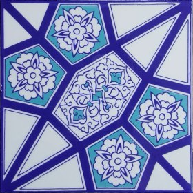 Resim Can Seramik 20*20 Cm CÇ3A Iznik Çini Karo 5' Li 1 Paket 