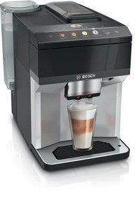 Resim Bosch TPE40307 Espresso Tam Otomatik Kahve Makinesi VeroCafe Metalik inoks gümüş, Piyano siyah 