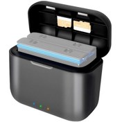 Resim Pazly 2 Pil Kanallı Hızlı Şarj Pil Kutusu, Type-c Portlu, Insta360 X3 Uyumlu, 3 Kart Yuvası, Amagisn Ax05 Pil Şarj Cihazı 