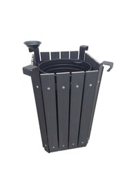 Resim Safirkom Kompozit Köşeli Çöp Kovası SÇ12 DG Antrasit (65 Lt.) Antrasit 